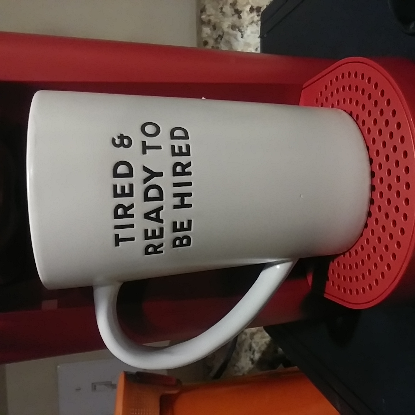plain grey mug